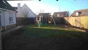 Photo of low raised beds in a garden