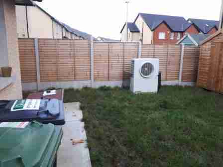 Image of lawn in poor condition, patchy due to animals and wet weather