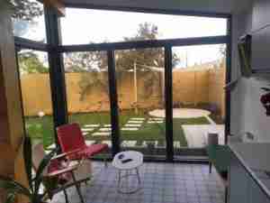 New view from kitchen area