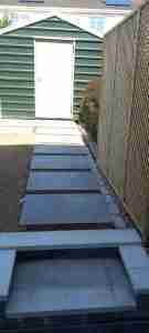 Image of Porcelain Stepping Stones & Granite Steps