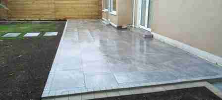 Image of new porcelain patio